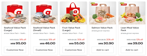 Airasia Grocer Fresh Grocery Packs