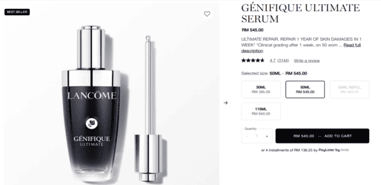 Lancôme Cart