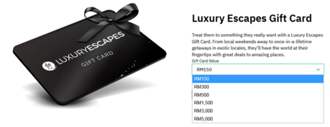 Luxury Escapes Gift Cards