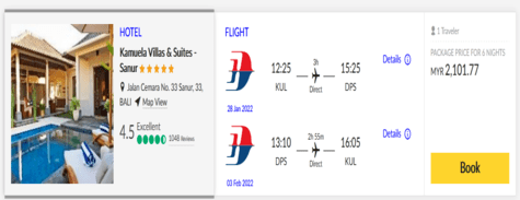 Online Flight & Hotel Booking On Malaysia Airlines