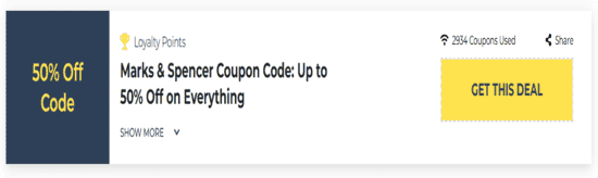 Marks & Spencer Sports Code